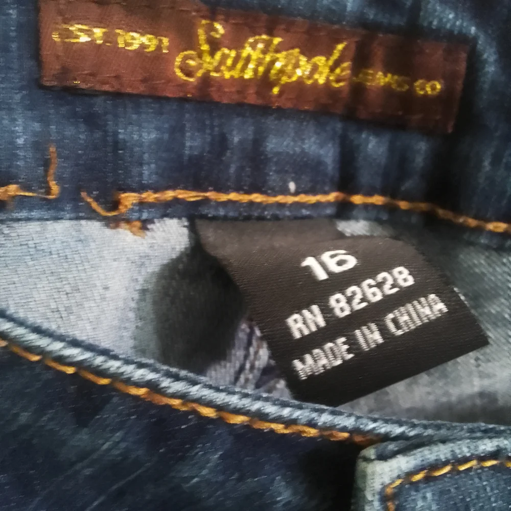 South Pole Y2K  Blue Skinny Jeans with‎ Embellished Logo